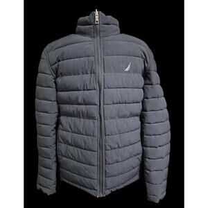 Navy/Bright Orange Men's Nautica Quilted & Insulated Reversible Jacket Size Med.